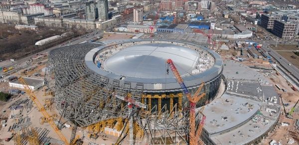 Новая ледовая арена в Санкт-Петербурге готова на 90%: Новости | Континентальная Хоккейная Лига (КХЛ)