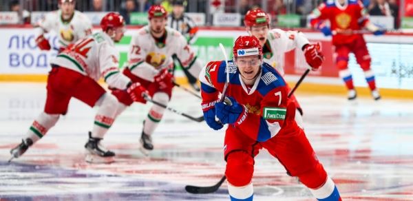 Шайба Глотова принесла «России 25» пятую победу над сборной Белоруссии: Новости | Континентальная Хоккейная Лига (КХЛ)