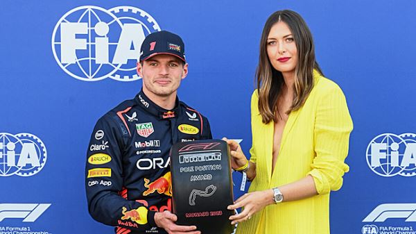 Шарапова вручила Ферстаппену приз за поул к Гран-при Монако